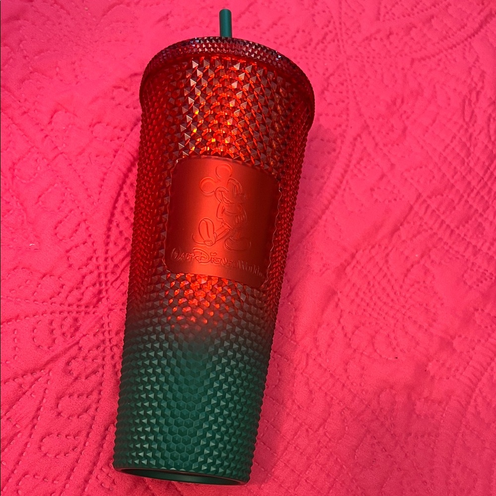 Red and Green Mickey Mouse Tumbler